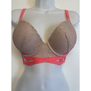 Victoria's Secret Very Sexy Push Up Bra Lace Padded Underwire Longline Size 34D